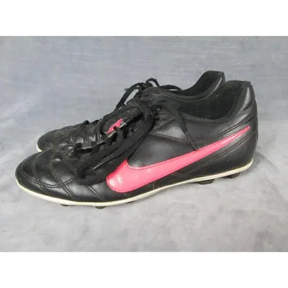 Nike Soccer Cleats Black Pink Youth Size 6Y 599072-006 - Picture 4 of 8